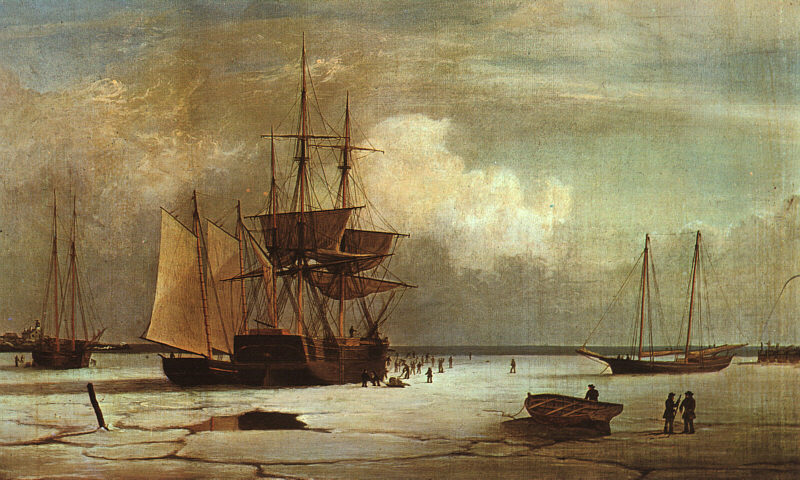 Fitz Hugh Lane Ships Stuck in Ice off Ten Pound Island, Gloucester